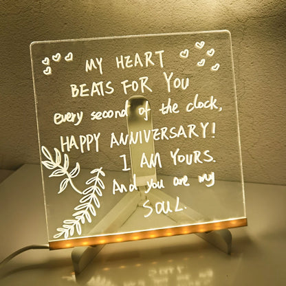 Light Up Acrylic Message Board